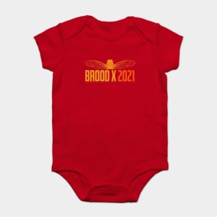 Cicada Brood X 2021 Reemergence Theme Minimalist Baby Bodysuit